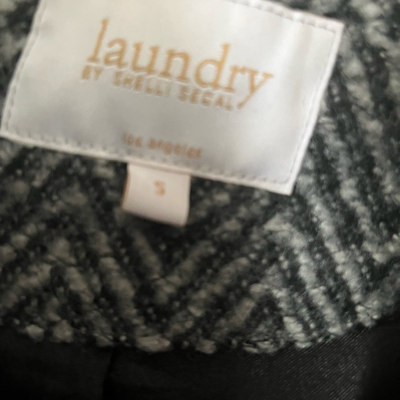 Laundry By Shelli Segal Black and White Pea Coat Size S - Picture 2 of 14